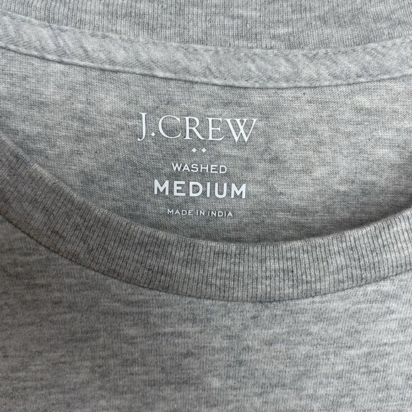J.CREW Tee Men Medium Cotton Washed Jersey T-Shirt NEW Gray Classic Fit 53362 - Picture 11 of 15